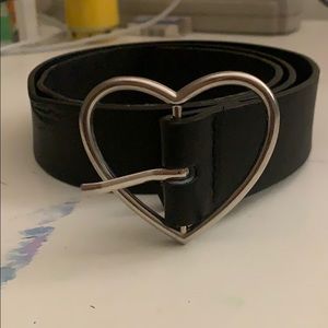 brandy melville faux leather heart belt